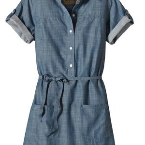 Patagonia Blue Button-Up Dress